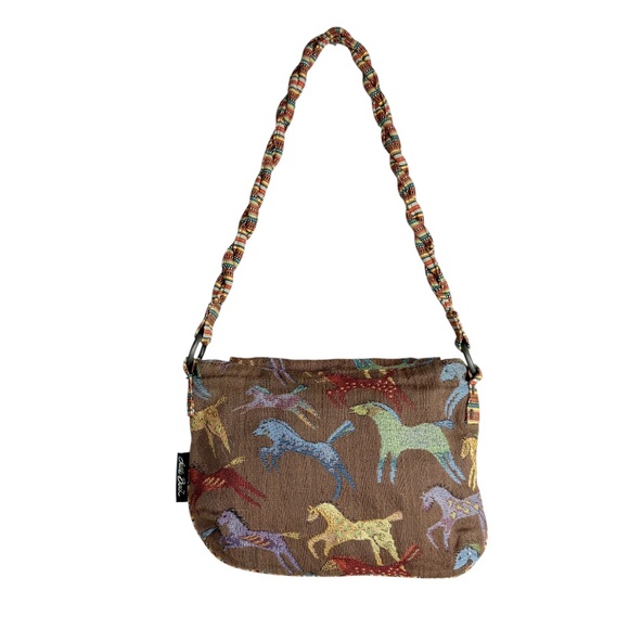 Laurel Burch Sun N Sand “Spirt of the Red Horse" Tapestry Shoulder Bag - Picture 5 of 15